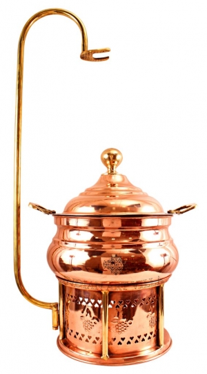 Buy Steel Copper Chaffing Dish With Stand from Indian Art Vi
